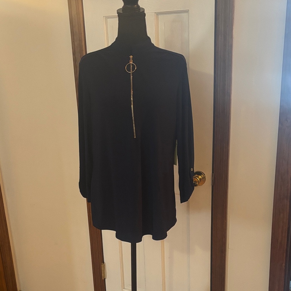 Women’s Navy Zippered Women's Top